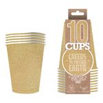 Party Cups Glitrende Guld