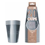 Party Cups Papkrus Sølv Metallic