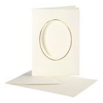 Passepartoutkort med Kuvert Oval Guld