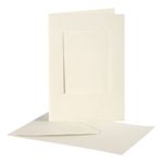 Passepartoutkort med Kuvert Rektangulær Hvid