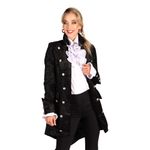 Pirat Kåbe Brocade Dame Sort Deluxe