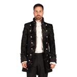 Pirat Kåbe Brocade Herre Sort Deluxe