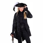 Piratkappe Dame Sort Deluxe