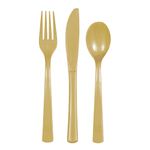 Genanvendelige Plastbestik Guld