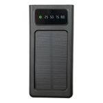 Powerbank med solcelleoplader Sort