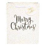 Gavepose Merry Christmas Hvid