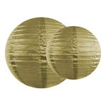 Rispapirlampe Guld