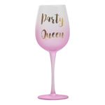 Lyserød Vinglas Party Queen