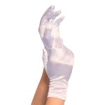 Satinhandsker Hvid Deluxe