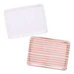 Serveringsfad Stribede Roséguld Metallic