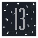 Servietter 13 Sorte Prikkede