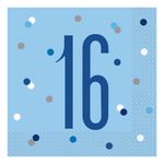 Servietter 16 Lyseblå Prikket