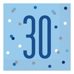 Servietter 30 Lyseblå Prikket