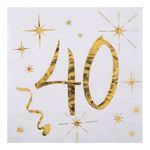 Kaffeservietter 40 Guld