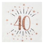 Servietter 40 Sparkling Rosaguld