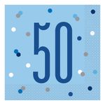 Servietter 50 Lyseblå Prikket