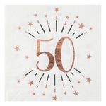Servietter 50 Sparkling Rosaguld