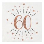 Servietter 60 Sparkling Rosaguld