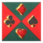 Servietter Casino Grøn/Rød