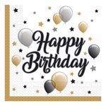 Servietter Happy Birthday Balloner