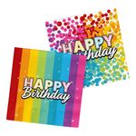 Servietter Happy Birthday Rainbow