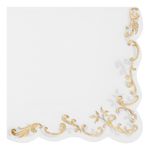 Servietter Ornament Guld/Hvid