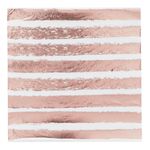 Servietter Stribede Roséguld Metallic