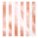 Servietter Rosenguld Metallic Stribede