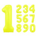 Neonkeltainen numeropallo