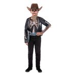 Skelet Cowboy Børnekostume