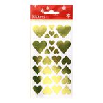 Stickershjerter Guld