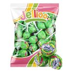 Jellioo Super Gum Lollipop Green Apple Økonomipakke