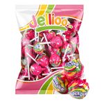 Jellioo Super Gum Lollipop Strawberry Økonomipakke