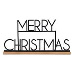 Sort Metalskilt Merry Christmas