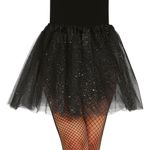 Sort Tylnederdel med Glitter