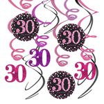 Swirls 30 Lyserød Hængende Dekoration