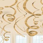Swirls Guld Hængende Dekoration