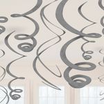 Swirls Silver Hengende Dekorasjon
