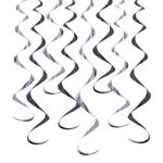 Swirls Sort/Sølv Metallic Hængende Dekoration