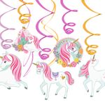 Swirls Unicorn Party Hængende Dekoration
