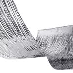 Loftsgardin Metallic Silver Frynser