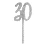 Kagedekoration 30 Sølv i Akryl
