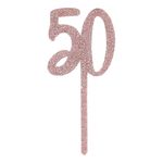 Kagedekoration 50 Rosaguld i Akryl