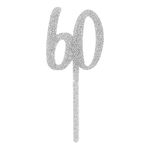 Kagedekoration 60 Sølv i Akryl
