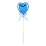 Kagedekoration Ballon Blå med Sløjfe