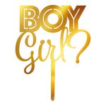 Kagedekoration Gender Reveal i Akryl