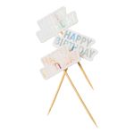 Kagedekoration Happy Birthday Skinnende