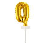 Kagedekoration Talballon Mini Guld