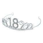 Kagedekoration Tiara Tal i Metal Sølv