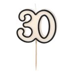 Kagelys 30 Sort/Hvid